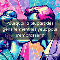 Baiser Yeux Fermés GIF by ExpliquePourquoi.com