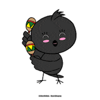Axemeagain music dancing christmas bird Sticker