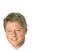 bill clinton pizza Sticker by PIZZASLIME