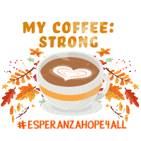 Coffee Fall Sticker by UnidosUS