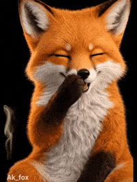 Ak_fox animation adorable bad smell nose touch GIF