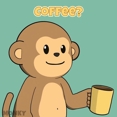 Good Morning Coffee GIF by Wise Monkey Meme