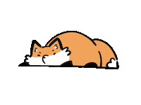 kevintheangryboi kawaii fox animal tired Sticker