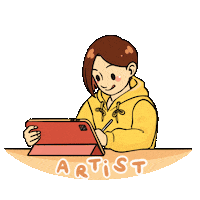 Designing Digital Artist Sticker