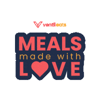 ventiieats love food delivery kitchen Sticker