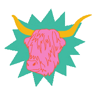 New Year Cow Sticker by Leonie Flower