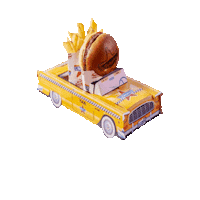 Memphis_fr food car burger hamburger Sticker