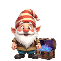 Crystals Cute Gnome Sticker