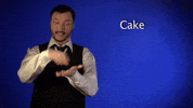 sign language cake GIF by Sign with Robert
