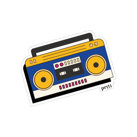 PritiColombia giphygifmaker music amor 80s Sticker