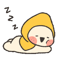 Uburing character 캐릭터 피곤 졸림 Sticker