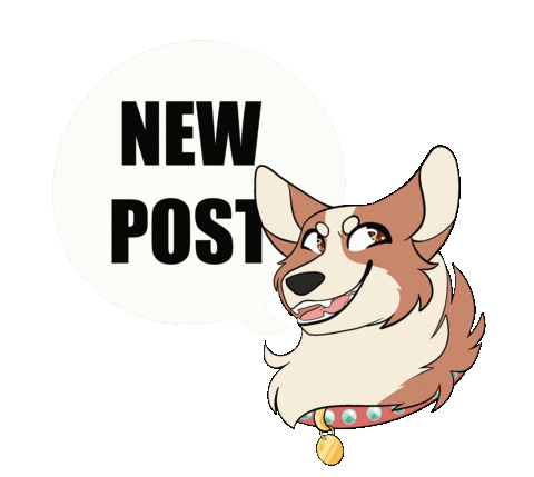 LaynieDrew giphyupload dog new post corgi Sticker