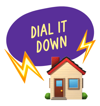 Dial It Down Sticker by Count Us In