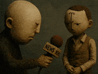 News Interview GIF by Alex Boya