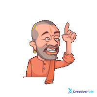 Yogi Adityanath India Sticker by Creative Hatti
