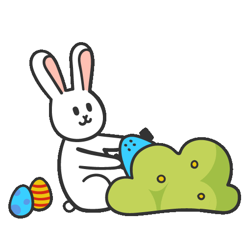 Easter Bunny Celebration Sticker by Elos Skateboards