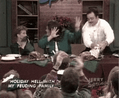 food fight family GIF by The Jerry Springer Show