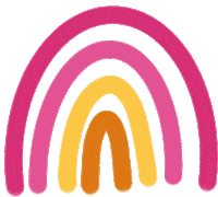 kathrynbethard pink rainbow yellow orange Sticker