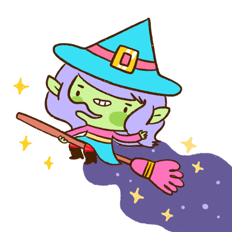 Halloween Witch GIF by Vania Bachur