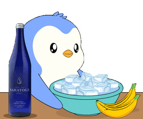 Refreshing Wake Up Sticker by Pudgy Penguins