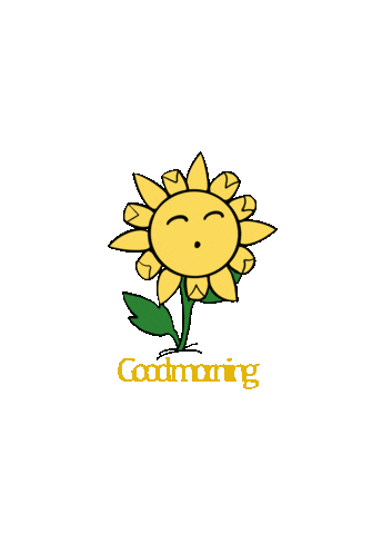 Good Morning Flower Sticker