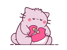 Sad Broken Heart Sticker by Pembe
