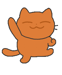 Happy Fat Cat Sticker by Aya Kneitner