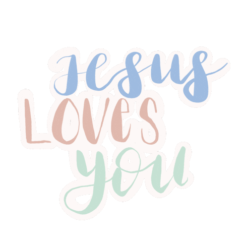 enniiaa love jesus faith jesus loves you Sticker
