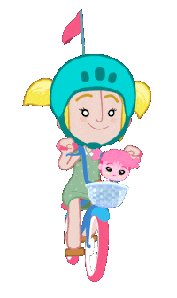 Girl Bike Sticker by Mundo Bita