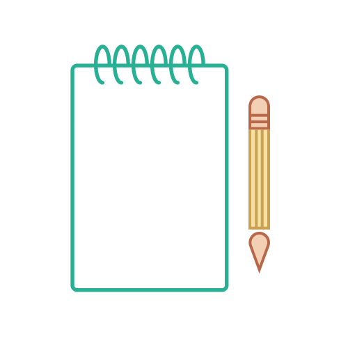 Pencil Notes Sticker by Spoonflower