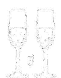 Cheers Champagne Sticker by Elizabeth Johns Bridal Couture