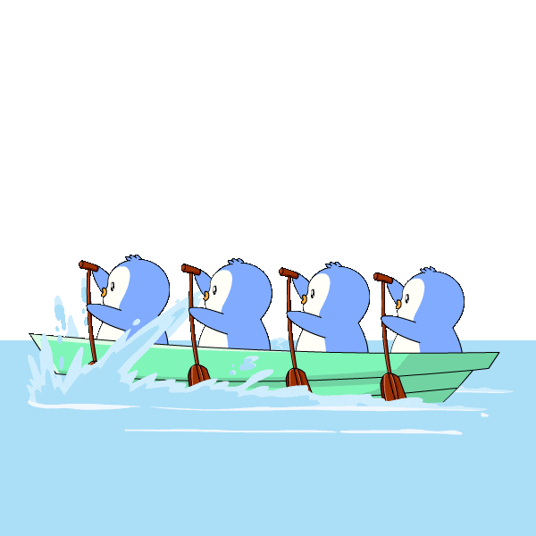 Team Huddle Up Sticker by Pudgy Penguins