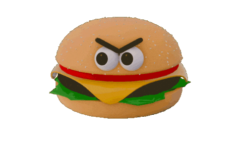 Angry Burger Sticker by wyattbertz