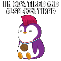 Tired Good Morning Sticker by Pudgy Penguins