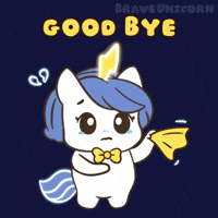 Feeling Blue Good Bye GIF by Brave Unicorn