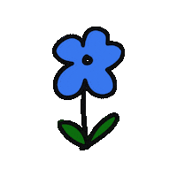willlemien_ flower poppy flower power blue flower Sticker