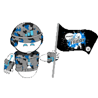 Ecommerce Robo Sticker by Precode