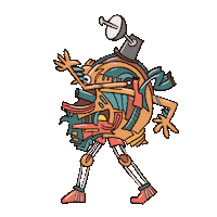 rakugakianimation animation robot fish character Sticker