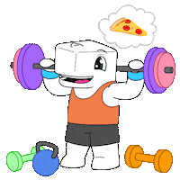 Work Out Pizza Sticker by Ordinary Friends