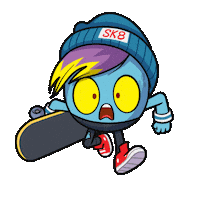 Toikido running run scared skate Sticker