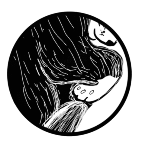 Sleepy Black Cat Sticker