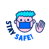 Face Mask Stay Safe Sticker by LatitudePay