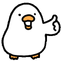 Duck Thumbs Up Sticker