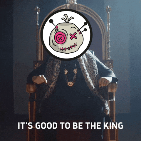 voodootoken giphyupload king memecoin pulsechain GIF