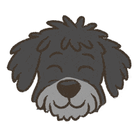 Happy Shaggy Dog Sticker