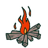 vanpl fire car camping van Sticker