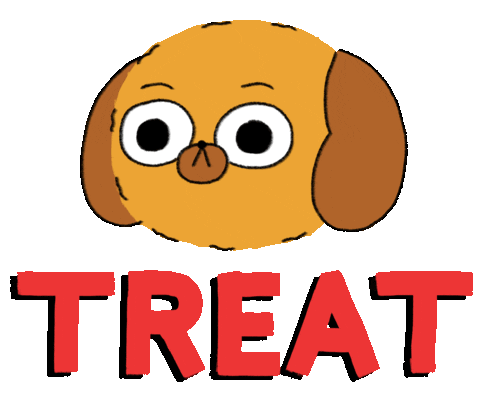 Trick Or Treat Dog Sticker by Timothy Winchester