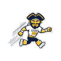 etsu_bucs tennessee track and field buccaneers bucs Sticker