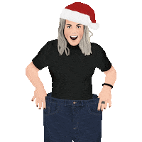 Cactuscarina weightloss kerstmuts afvallen christmashat Sticker