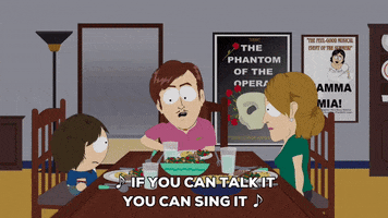 dinner singing GIF by South Park 